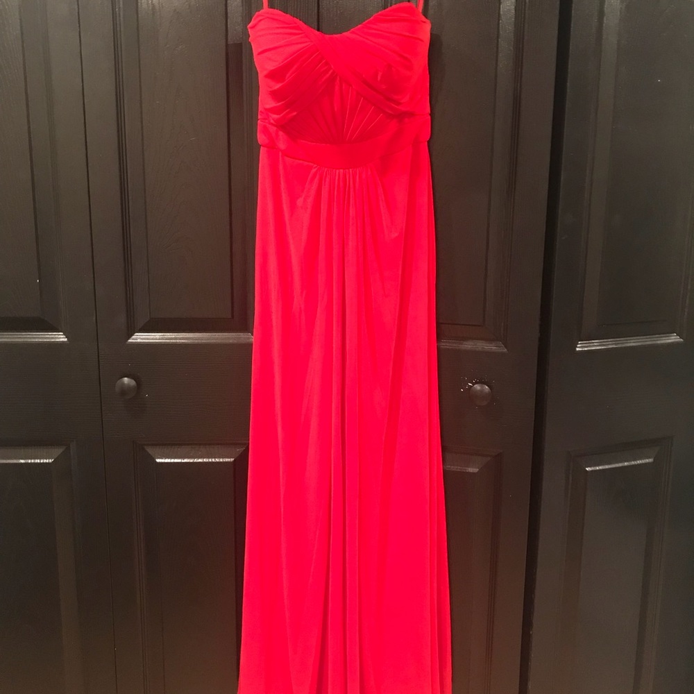 Red La Femme prom dress